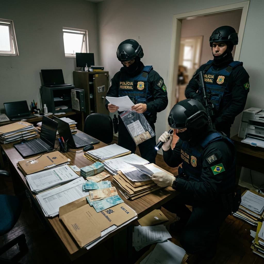 Polícia Federal em operação contra fraude financeira Banco Master – Operação Compliance Zero Ciro Nogueira investigação STF 2026