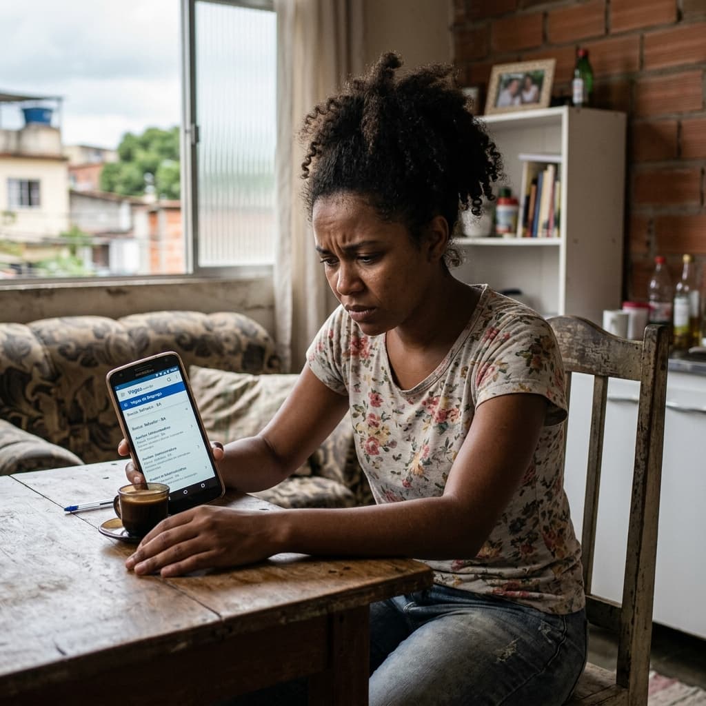 Trabalhador brasileiro com documento seguro-desemprego e celular — seguro desemprego 2026 quem tem direito quanto recebe como pedir