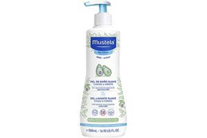 Mustela Gel Lavante Suave com Abacate Orgânico 500ml - Sabonete Líquido Corpo e Cabelo para bebês, 93% de ingredientes de origem natural, Fórmula Biodegradável - Mustela Bebê e Criança