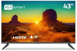 Smart TV 43' Full HD, HDR, tela sem bordas, Android 11, design Slim HQ KDE43GR315LN