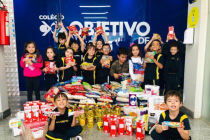 Alunos do Colégio Objetivo DF arrecadam mais de 50 toneladas de alimentos e itens de higiene pessoal em Gincana Solidária